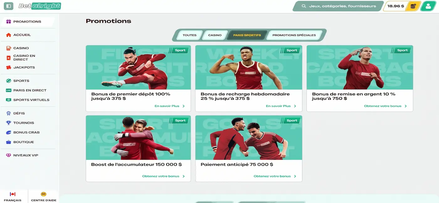 Betalright Sportwetten